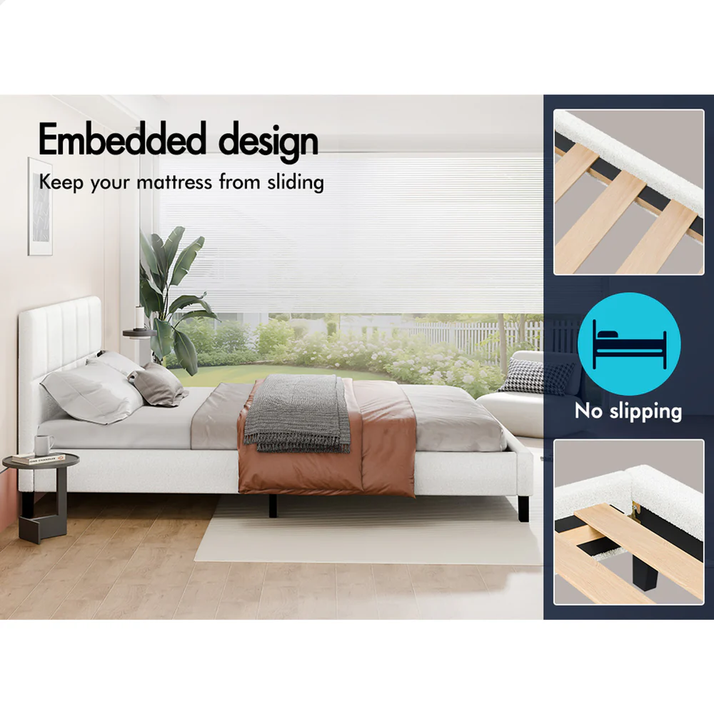 Adelaide Boucle Bed Frame - Image 4