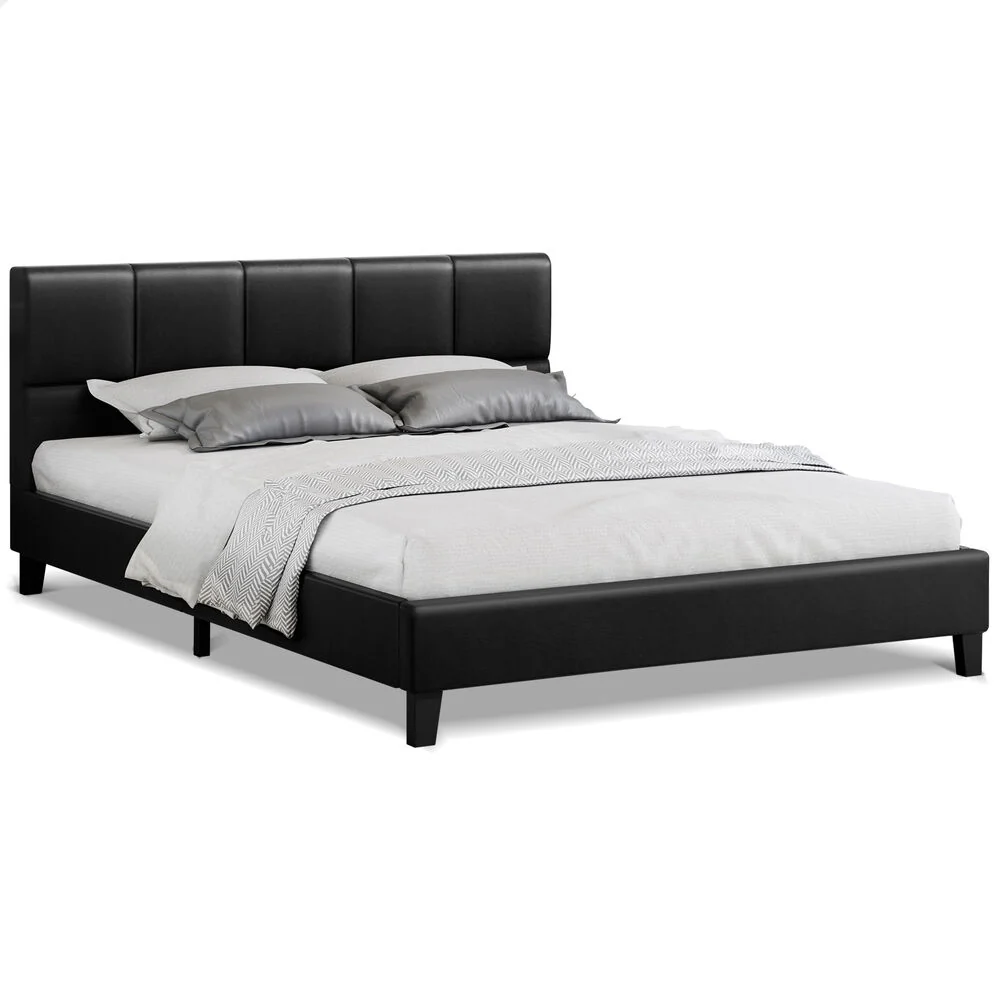 Adelaide Faux Leather Bed Frame Black - Image 10