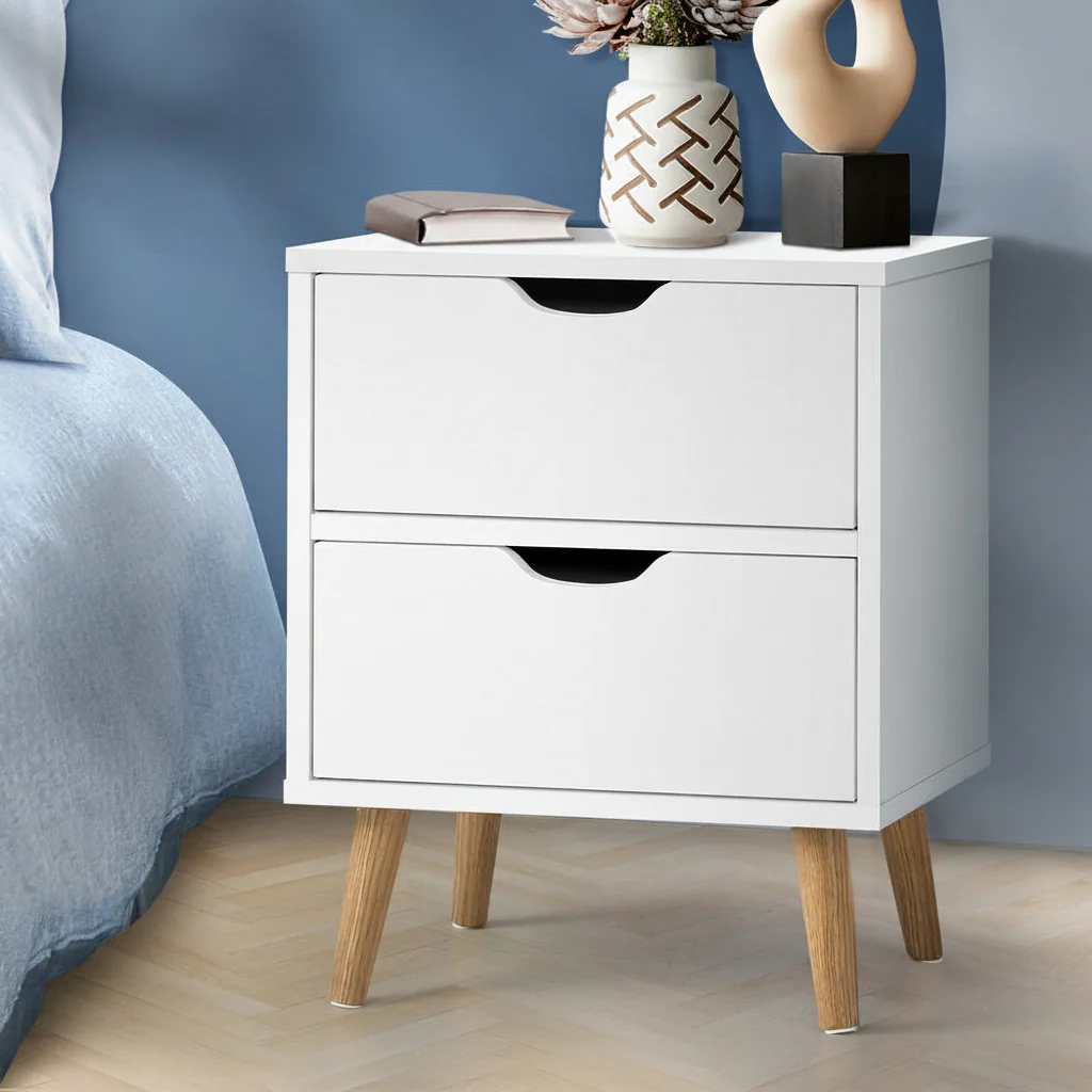 Aldan 2 Drawer Bedside Table - Image 3