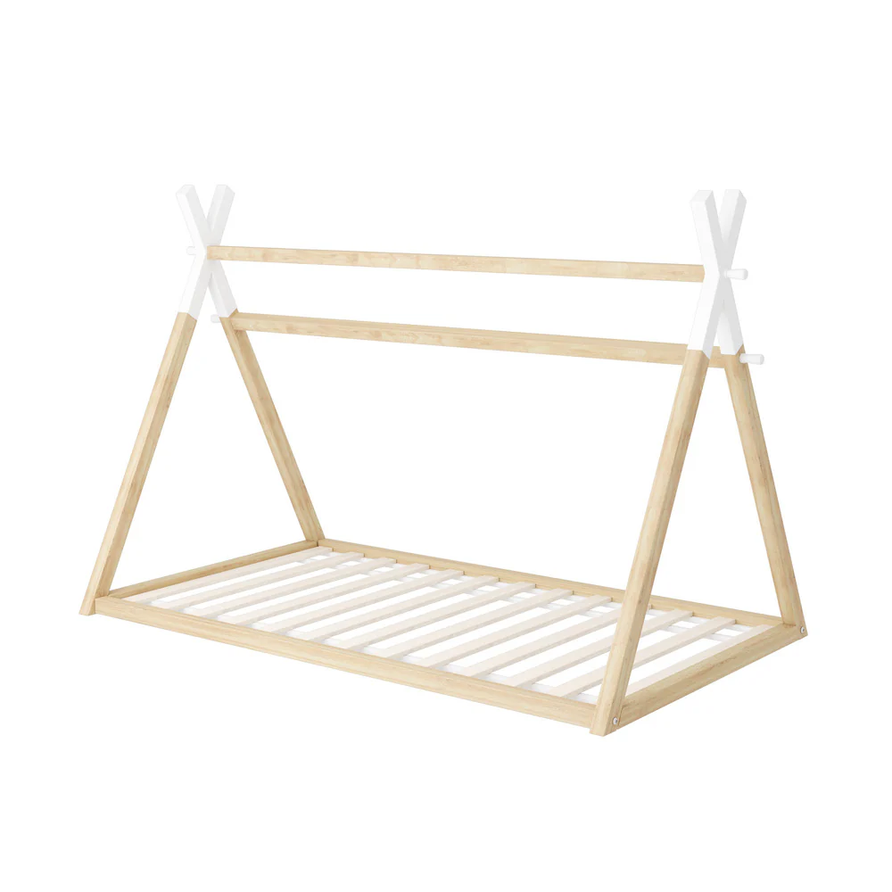 Alessa Teepee King Single Bed Frame White - Image 2