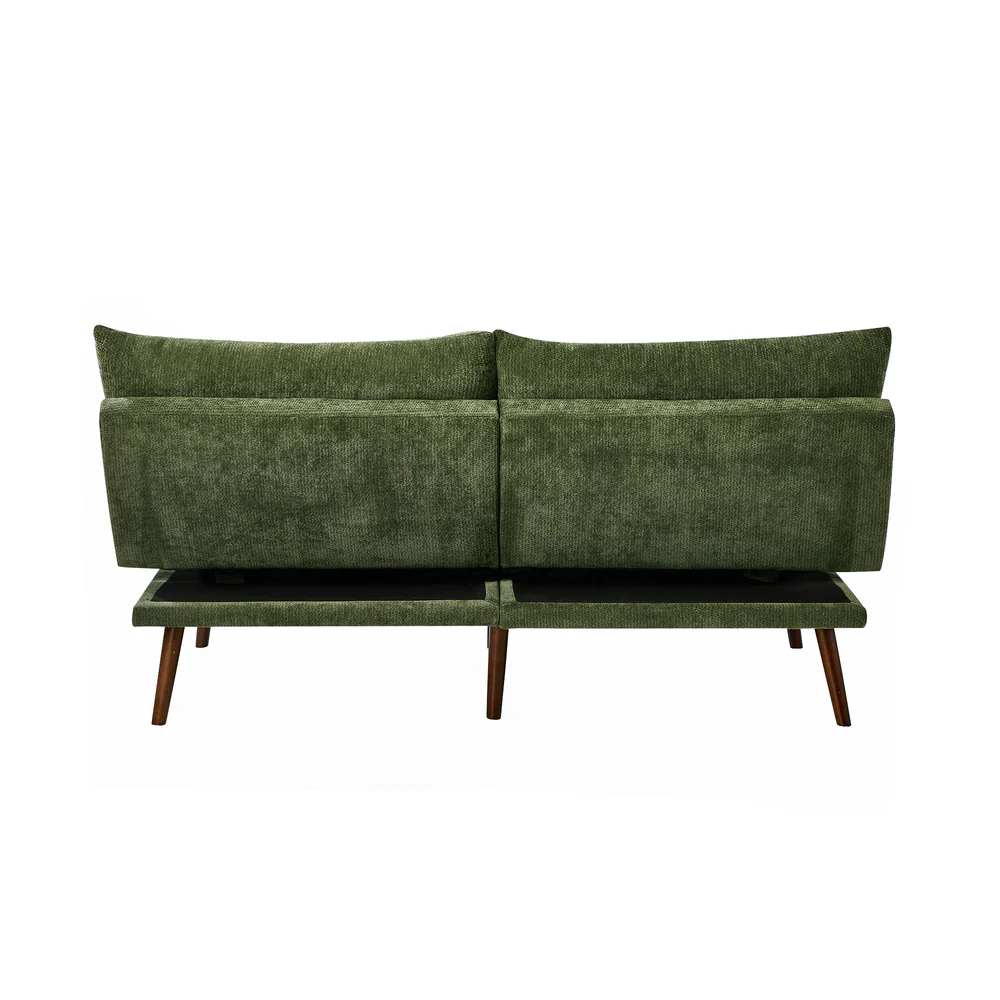 Allora 3 Seater Sofa Bed Green - Image 7