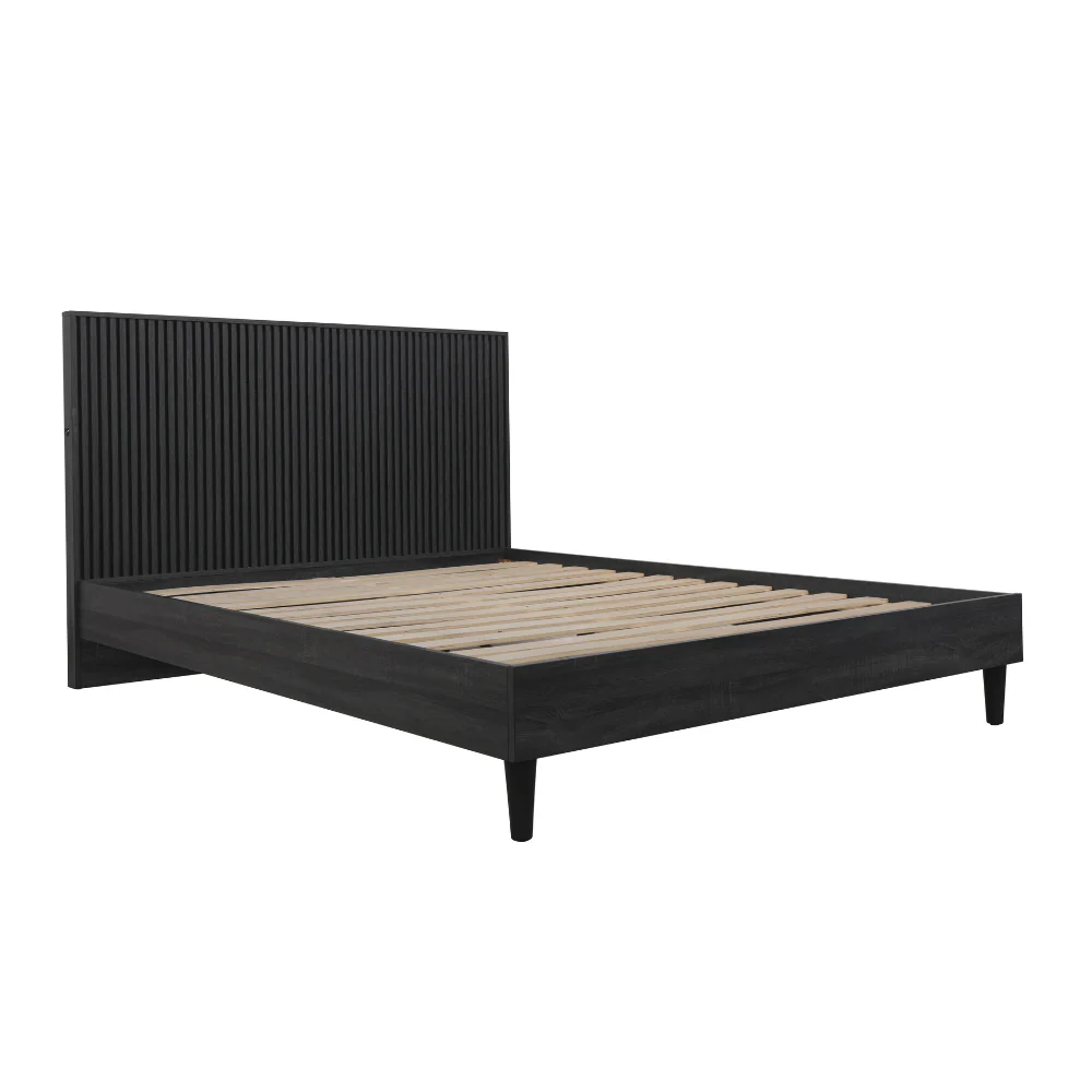 Alpine Bed Frame Charcoal Queen - Image 3