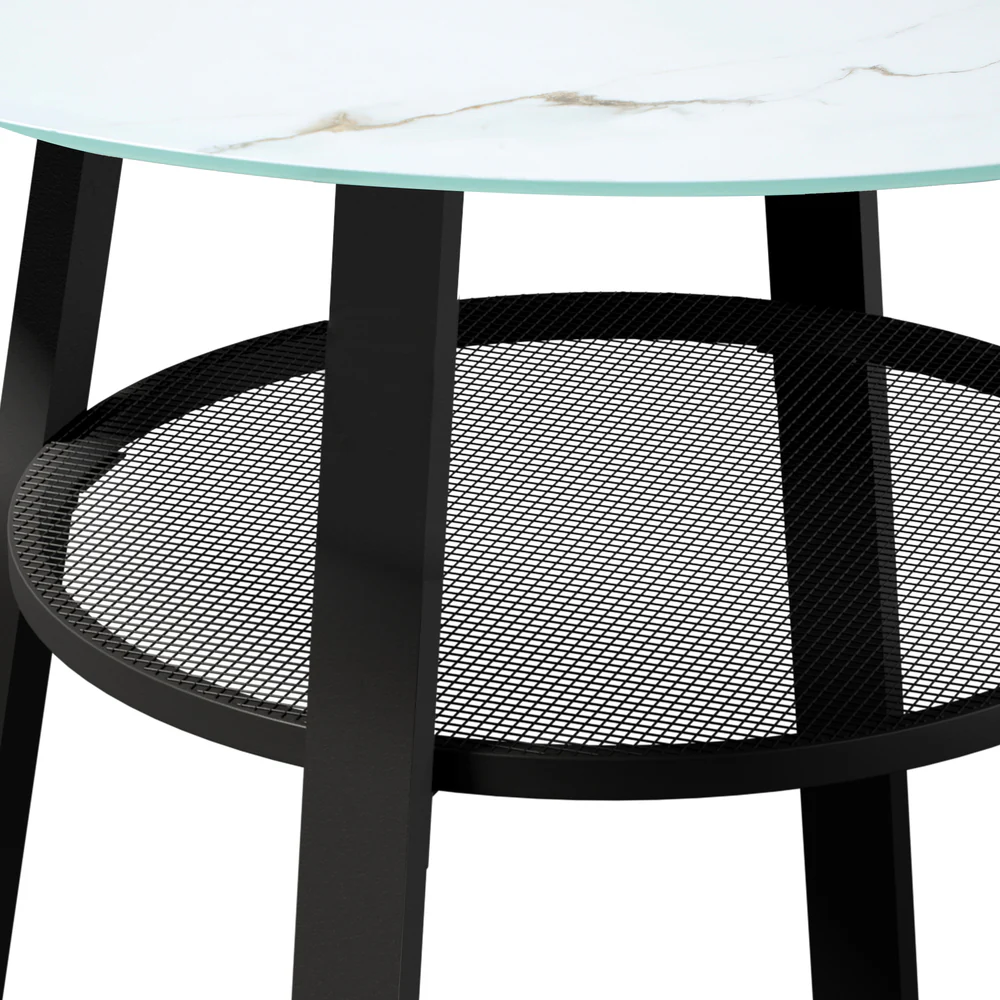 Amos Storage Shelf Dining Table Black - Image 3