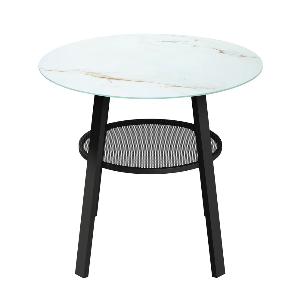 Amos Storage Shelf Dining Table Black - Image 4