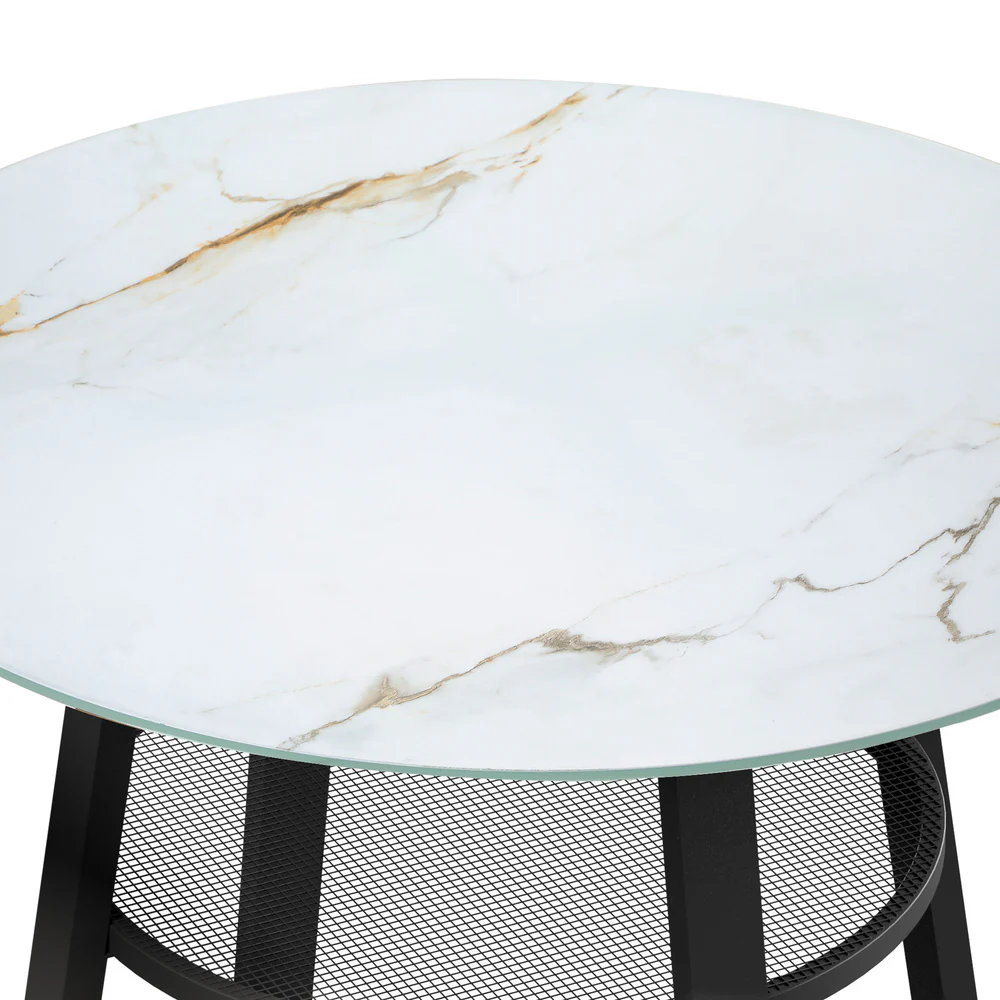 Amos Storage Shelf Dining Table Black - Image 7