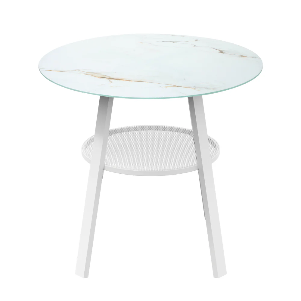 Amos Storage Shelf Dining Table White - Image 4