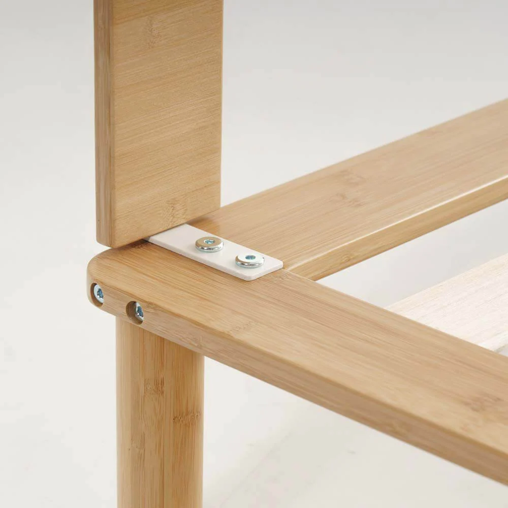 Arden Bamboo Wood Bed Frame Natural Double - Image 8