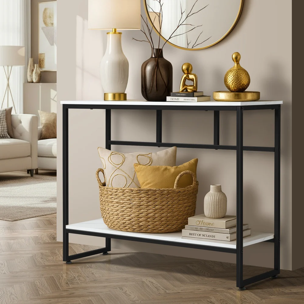 Aria Marble Console Table Black - Image 2