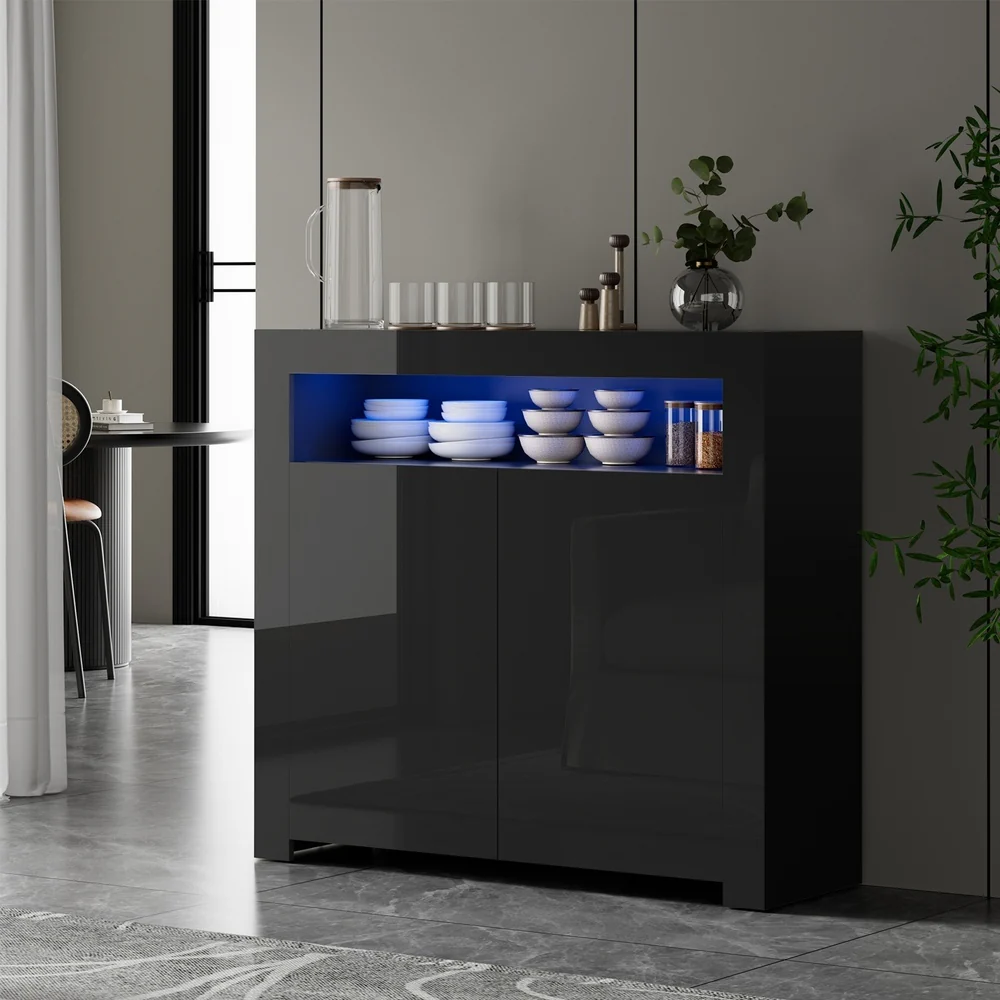 Arslan LED Sideboard Buffet Black