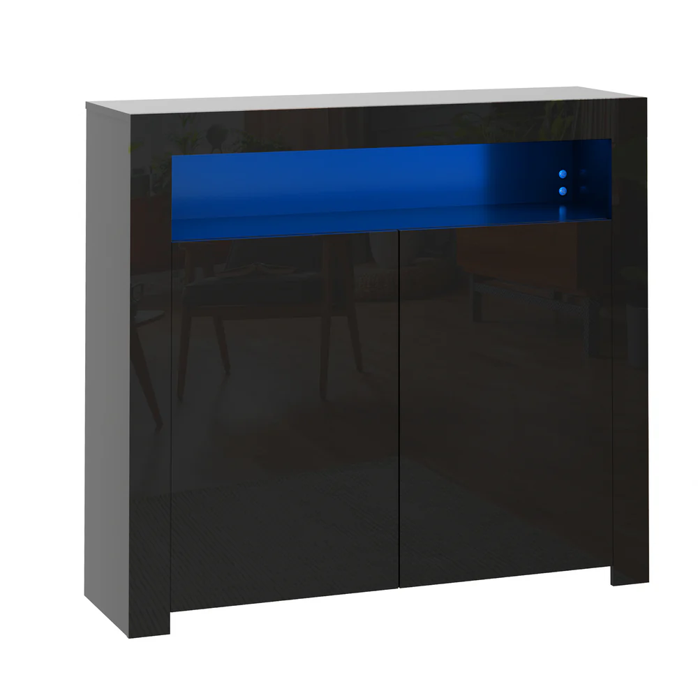 Arslan LED Sideboard Buffet Black - Image 2