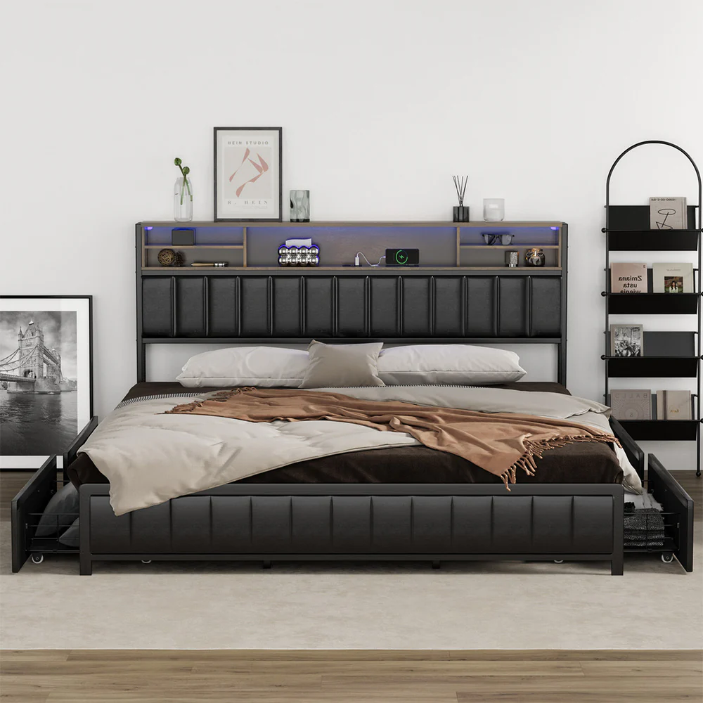 Atlas LED Storage Bed Frame - Image 4