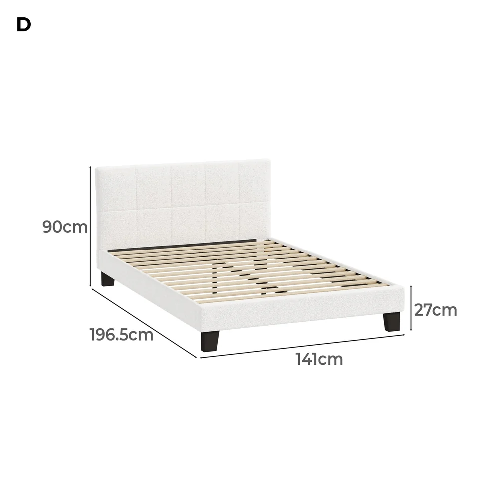 Aurelia Boucle Bed Frame - Double - Image 9