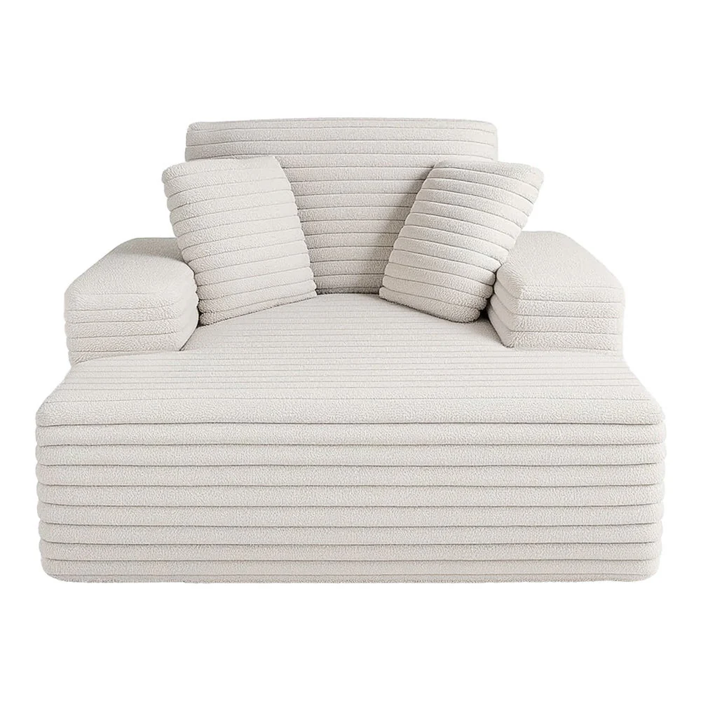 Aveline 2-Seater Sofa Bed Beige - Image 4