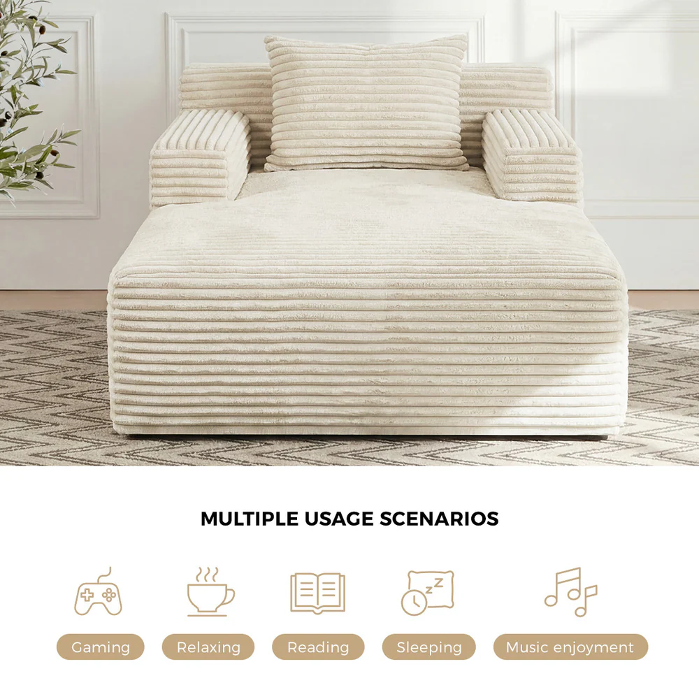Bergwick 1 Seater Corduroy Sofa Bed - Image 4