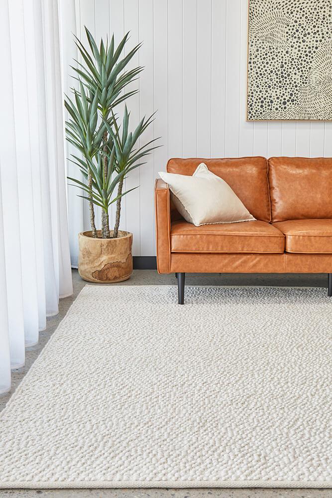 Boucle Rug - White