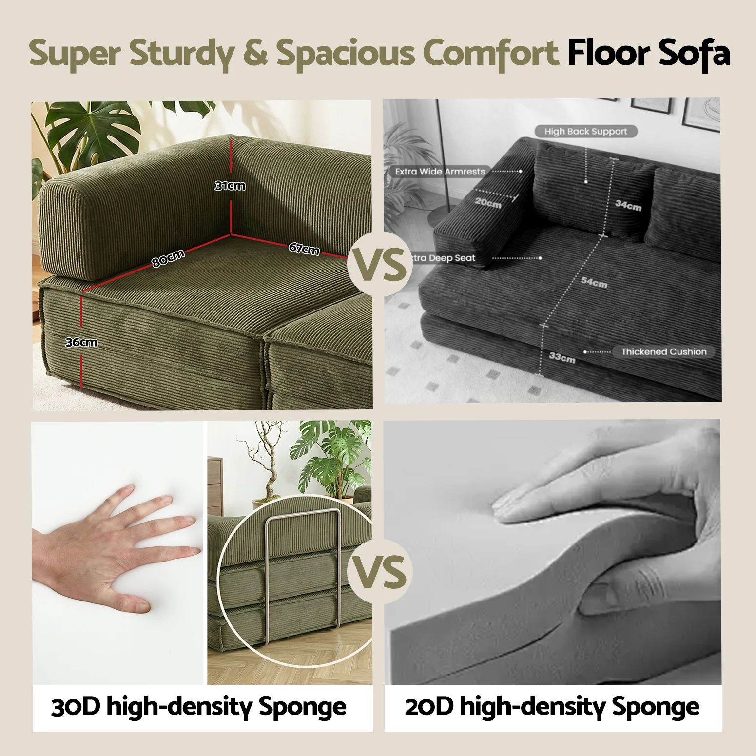 Calder 2-Seater Sofa Bed Green - Image 10