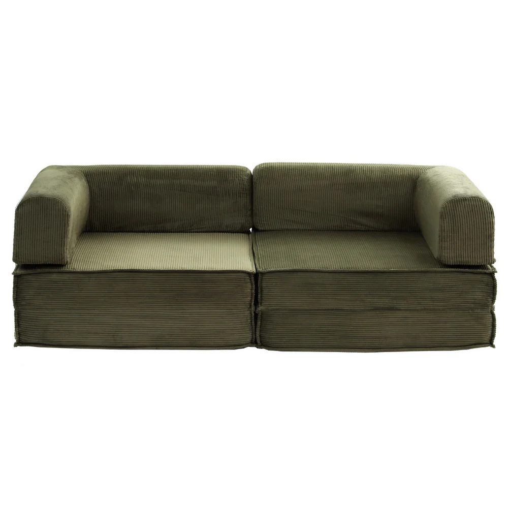 Calder 2-Seater Sofa Bed Green - Image 5
