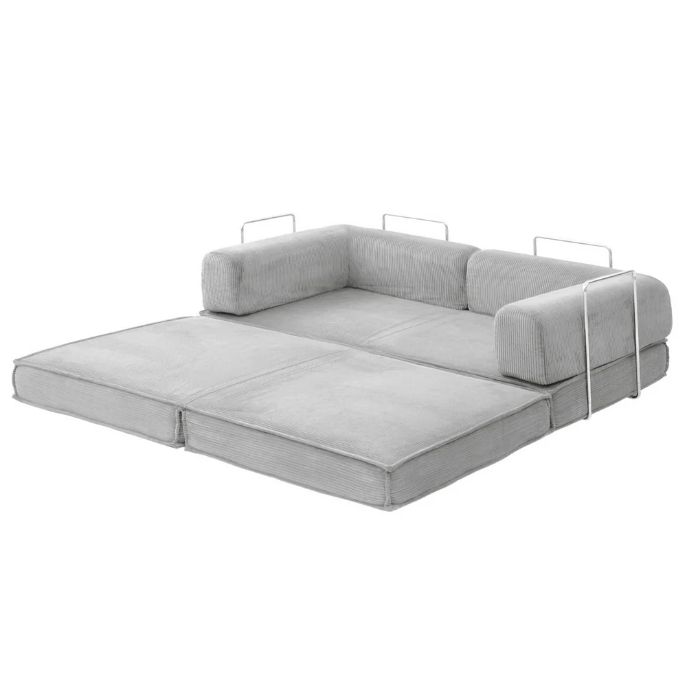 Calder 2-Seater Sofa Bed Grey - Image 3