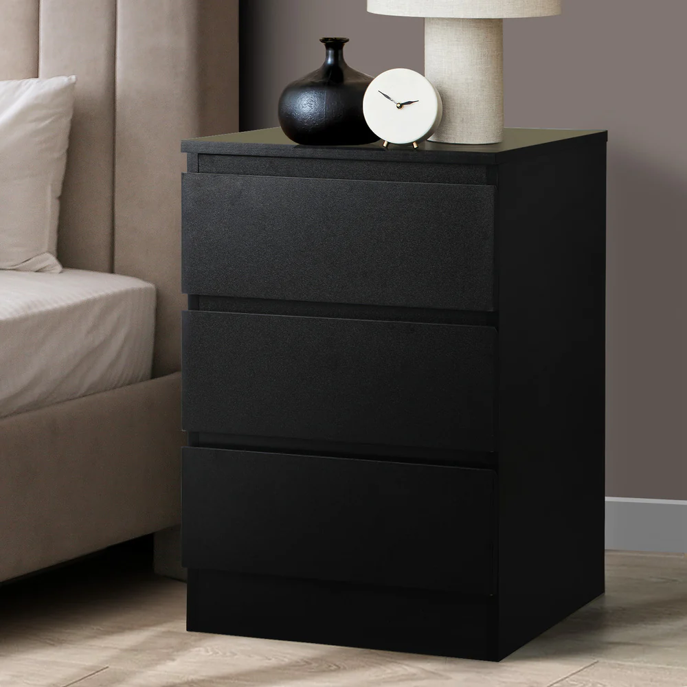 Carolla 3 Drawer Bedside Table