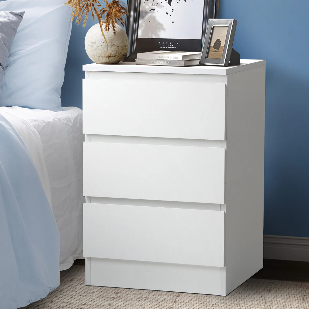 Carolla 3 Drawer Bedside Table - Image 2
