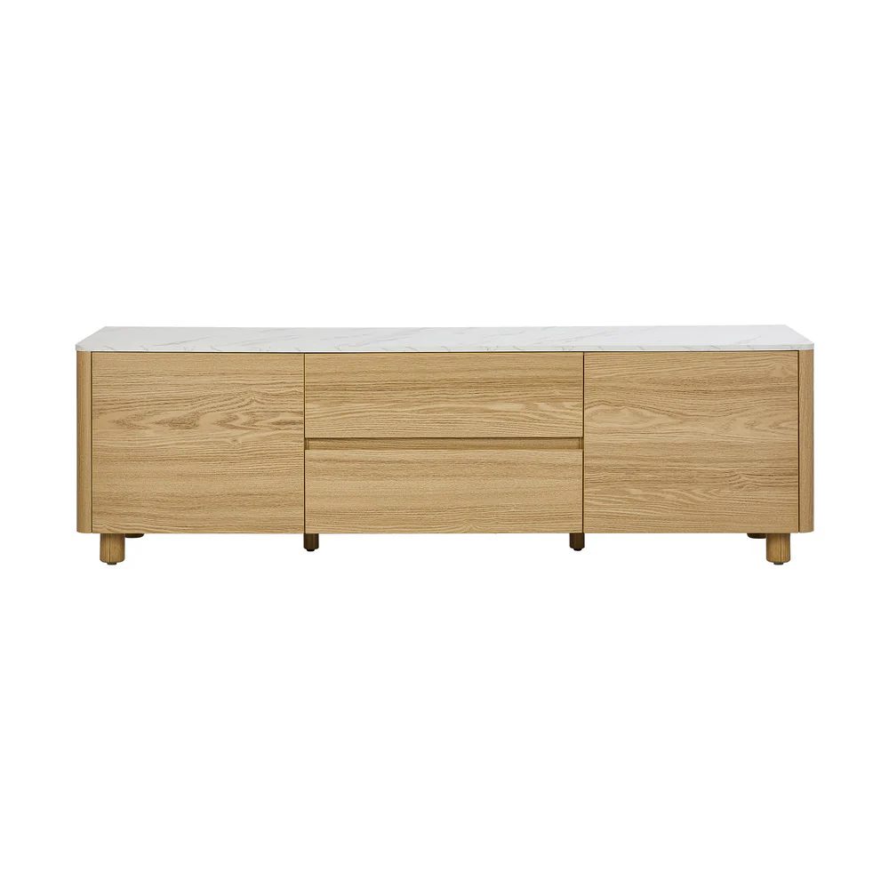 Coney Faux Marble Entertainment Unit - Image 3