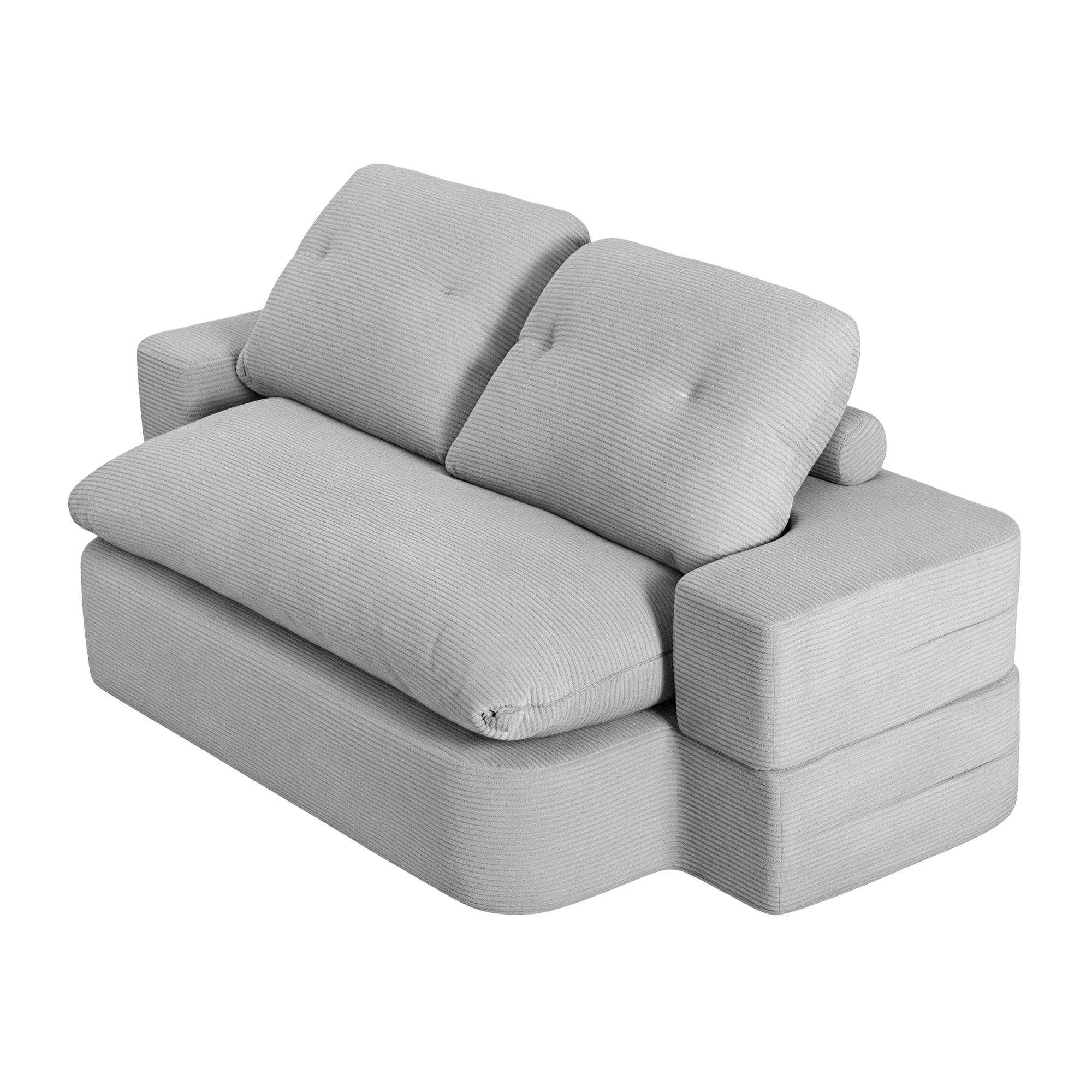 Cove 2-Seater Sofa Bed Grey - Image 3