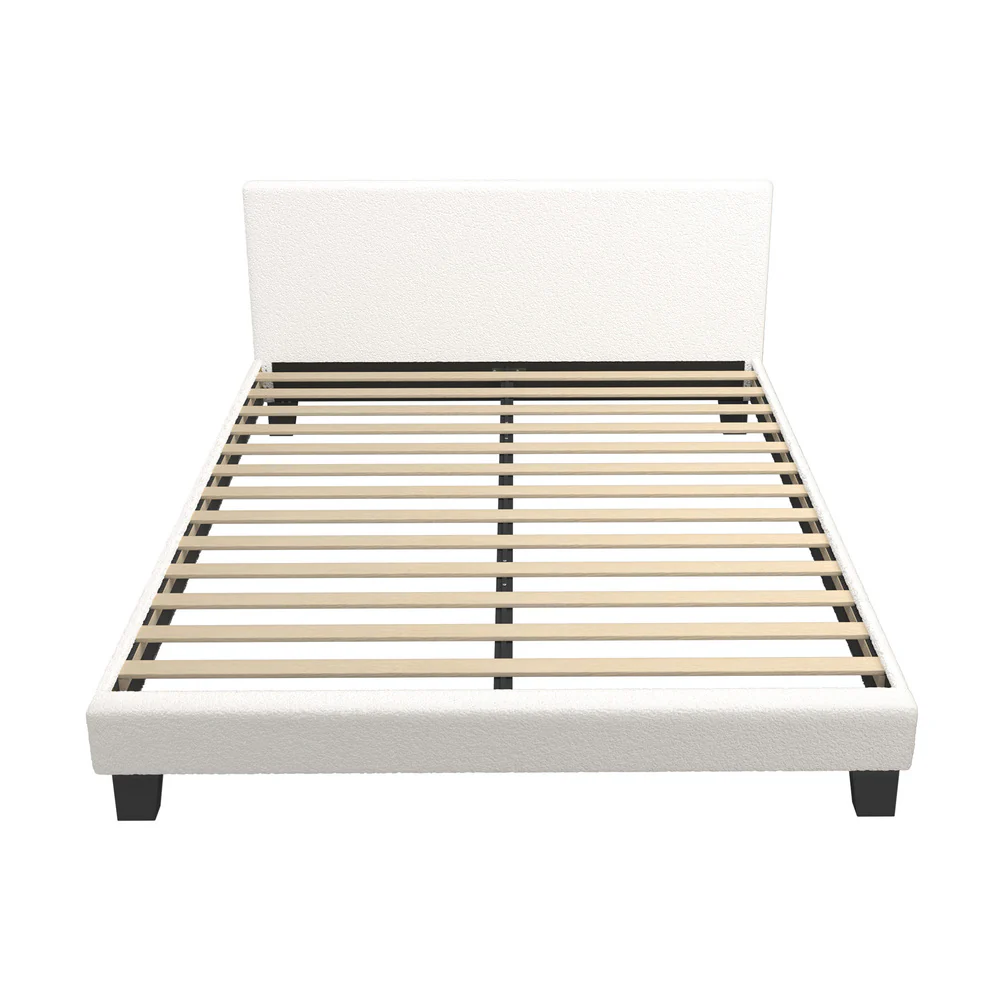 Demetrius Boucle Bed Frame - Double - Image 4