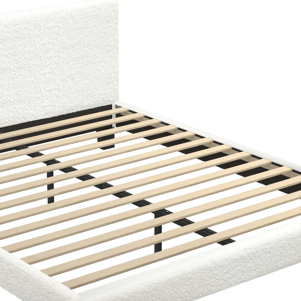 Demetrius Boucle Bed Frame - Double - Image 6