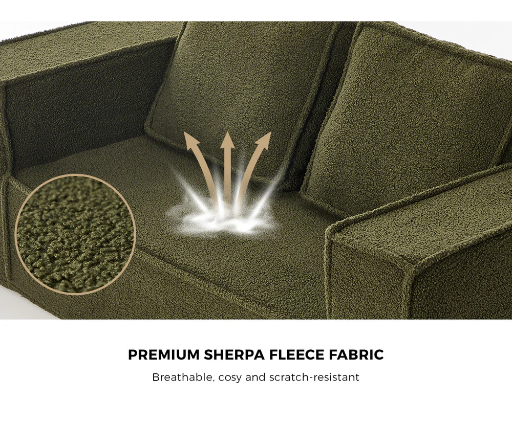Elena 2 Seater Compressed Sofa Green - Image 6