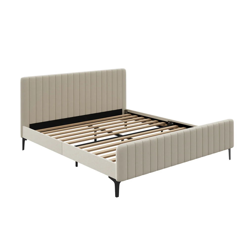 Emily Beige Bed - King - Image 2