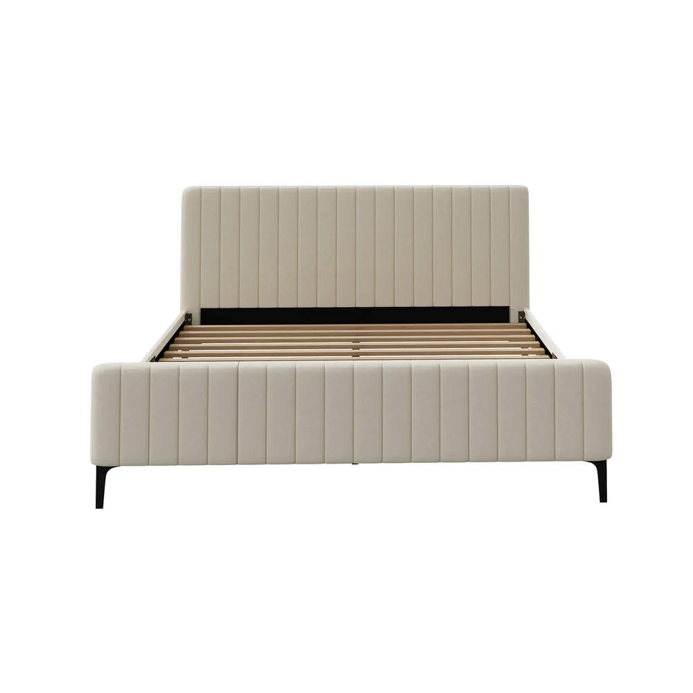 Emily Beige Bed - King - Image 3
