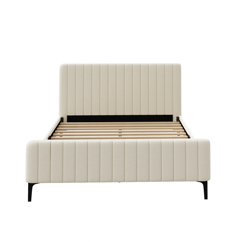 Emily Beige Bed - Queen - Image 3