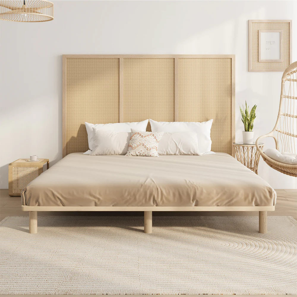 Emory Wooden Bed Base Cream - Image 4