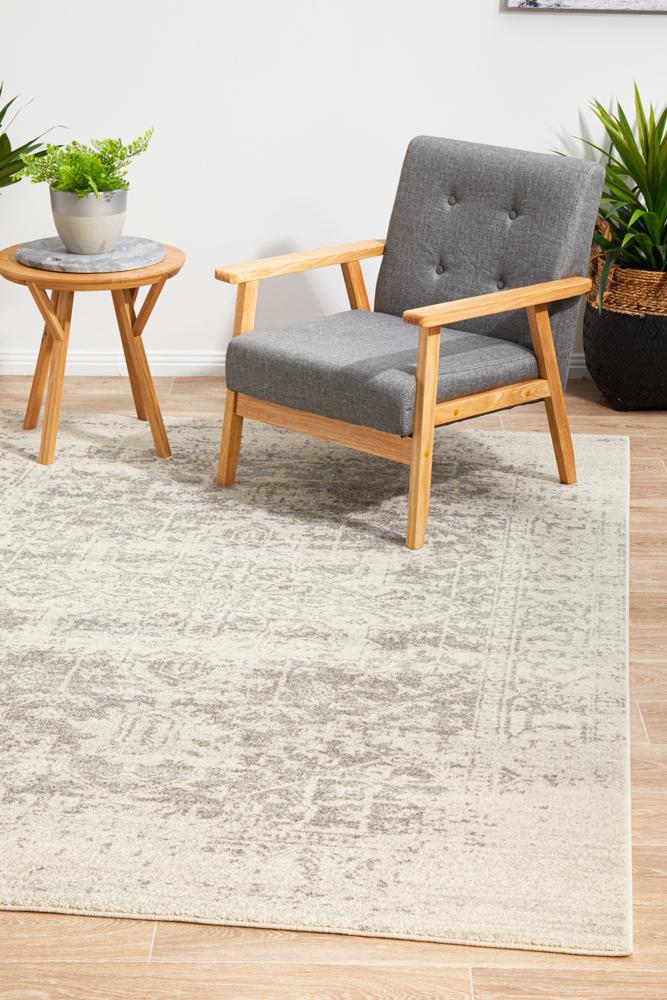 Evoke Rug - White Silver - Image 3