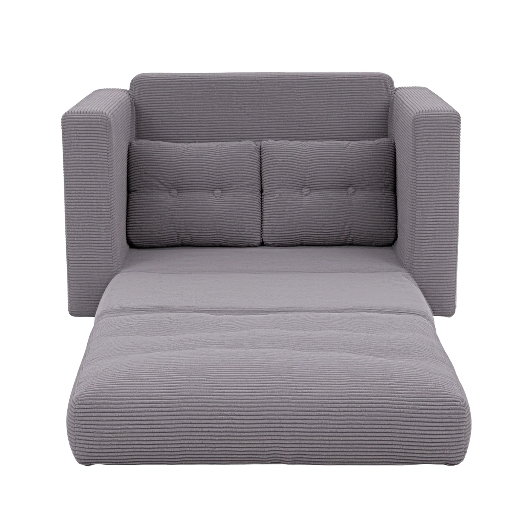 Harlem 2-Seater Sofa Bed Grey - Image 3