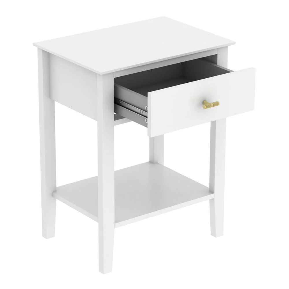 Harper Bedside Table - White - Image 4