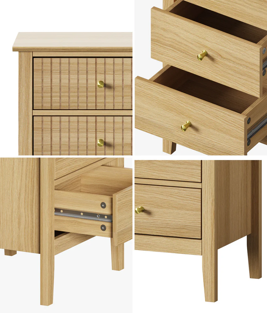 Hilda 5 Drawer Slim Tallboy Natural - Image 9