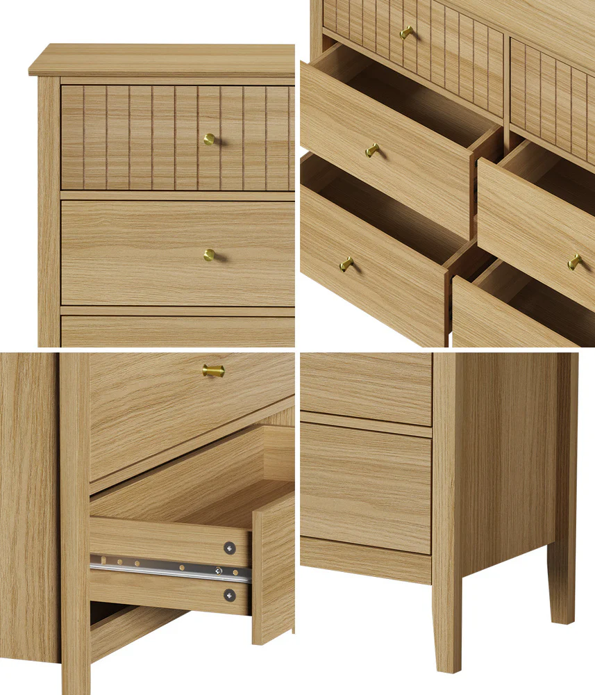Hilda 6 Drawer Chest Natural - Image 9