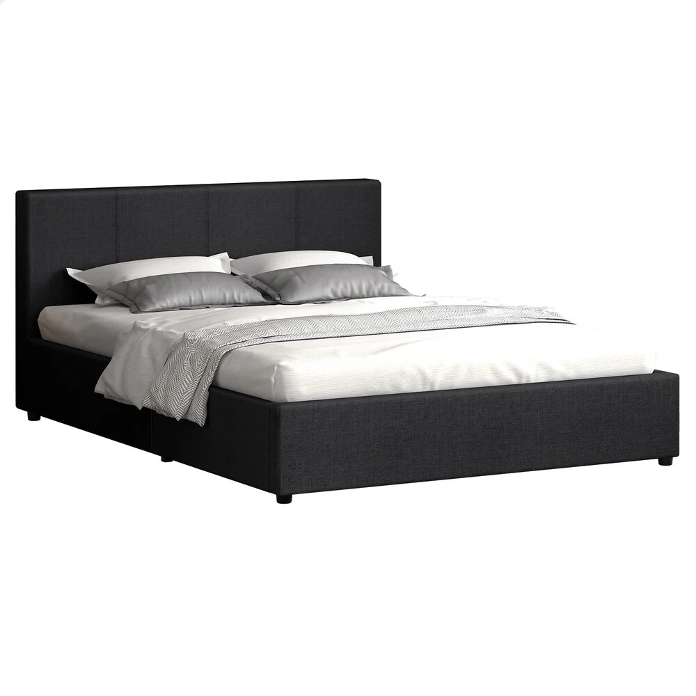 Houston Upholstered Gas Lift Bed Charcoal - Image 10
