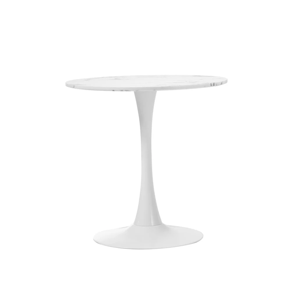Huey Marble Dining Table White - Image 3