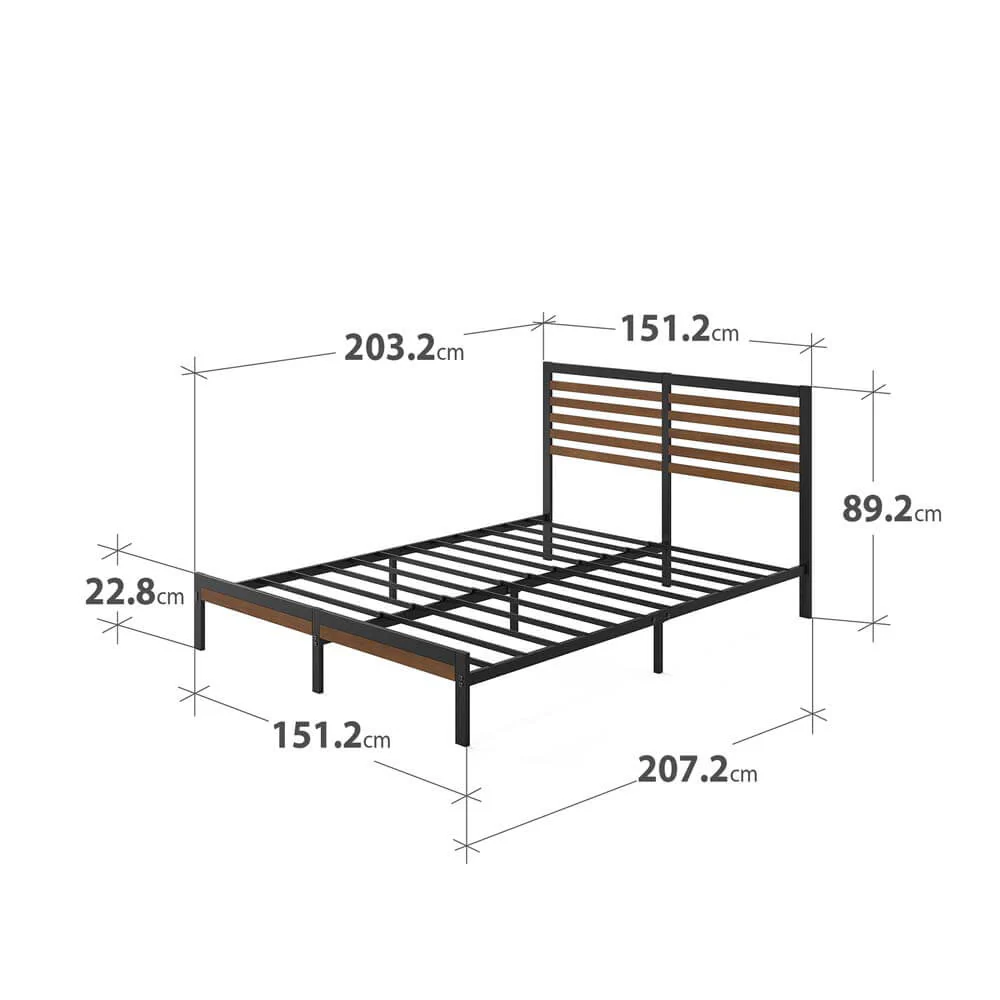 Kai Bamboo Wood and Metal Bed Frame Black Single - Image 10