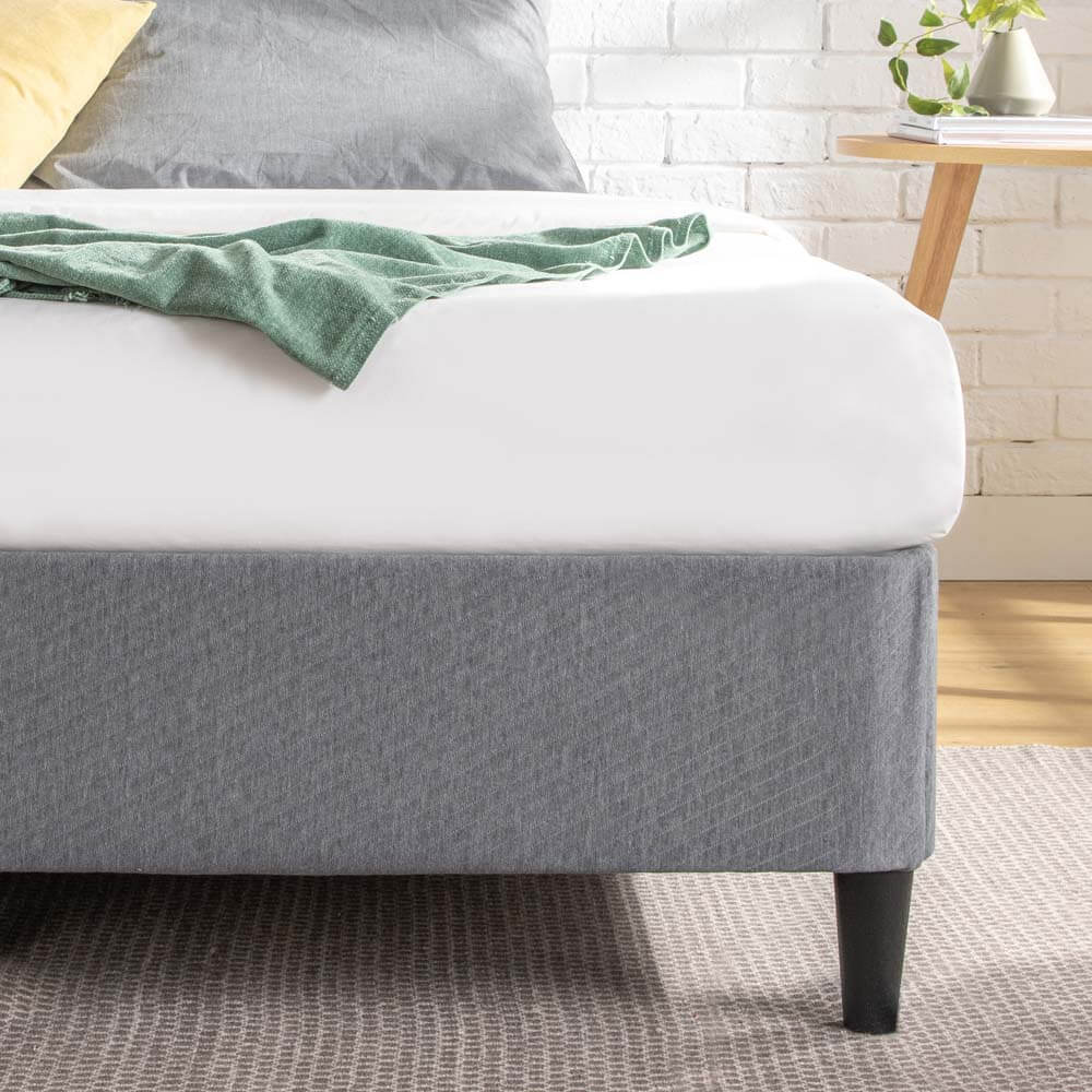 Keenan Fabric Bed Base Dark Grey Double - Image 5