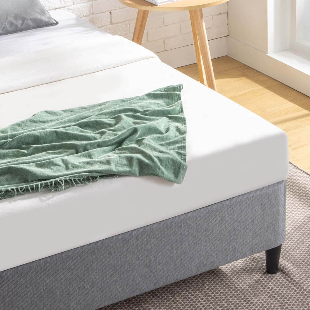 Keenan Fabric Bed Base Dark Grey Double - Image 6