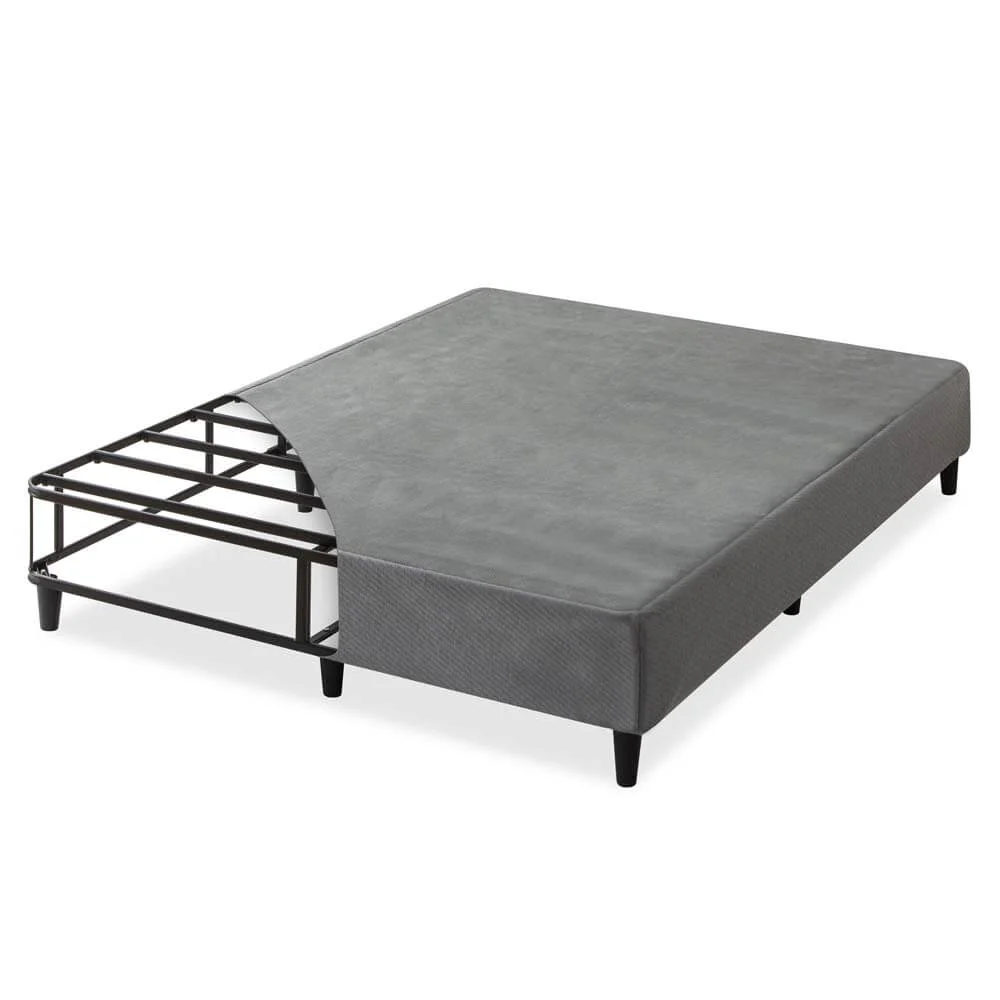 Keenan Fabric Bed Base Dark Grey Single - Image 8