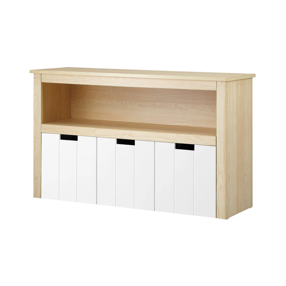 Kids' Mika Bookshelf & Toy Storage White Natural - Image 5