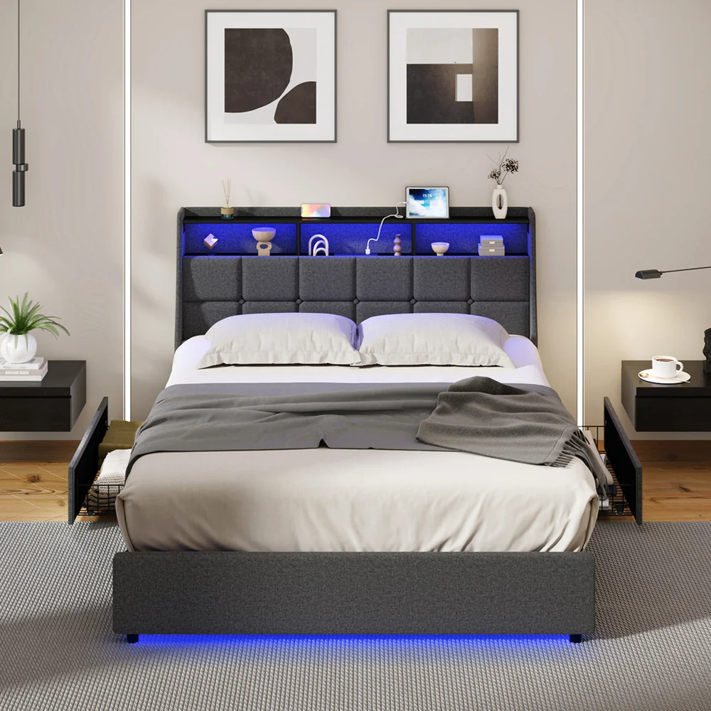Lennox LED Storage Bed - Image 3