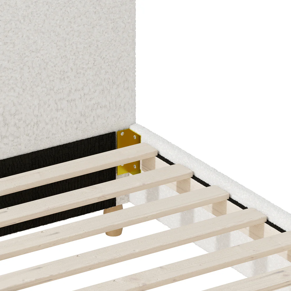 Lila Boucle Cloud Headboard Bed - Double - Image 6