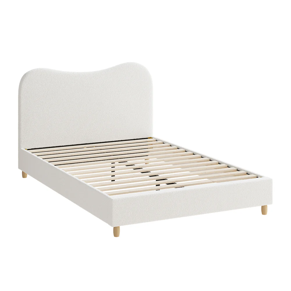 Lila Boucle Cloud Headboard Bed - Queen - Image 2