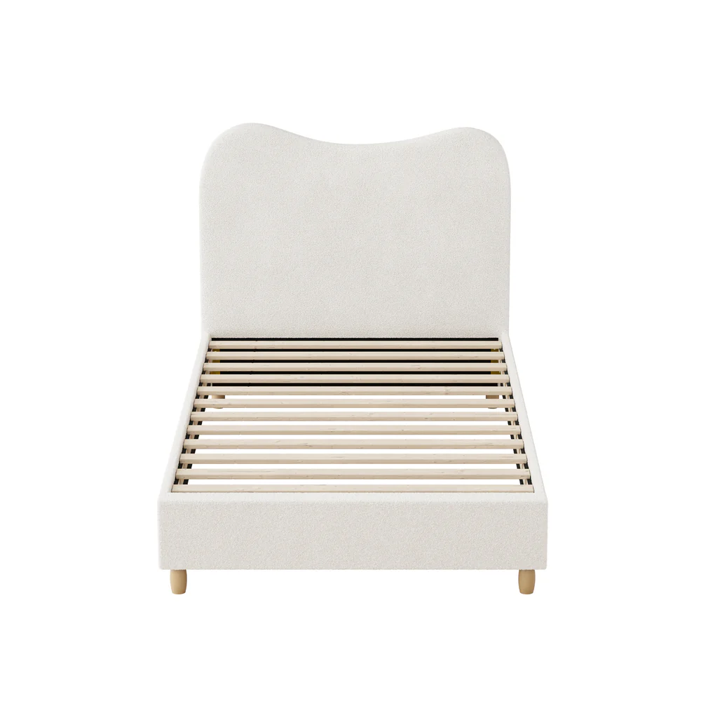 Lila Boucle Cloud Headboard Bed - Single - Image 3