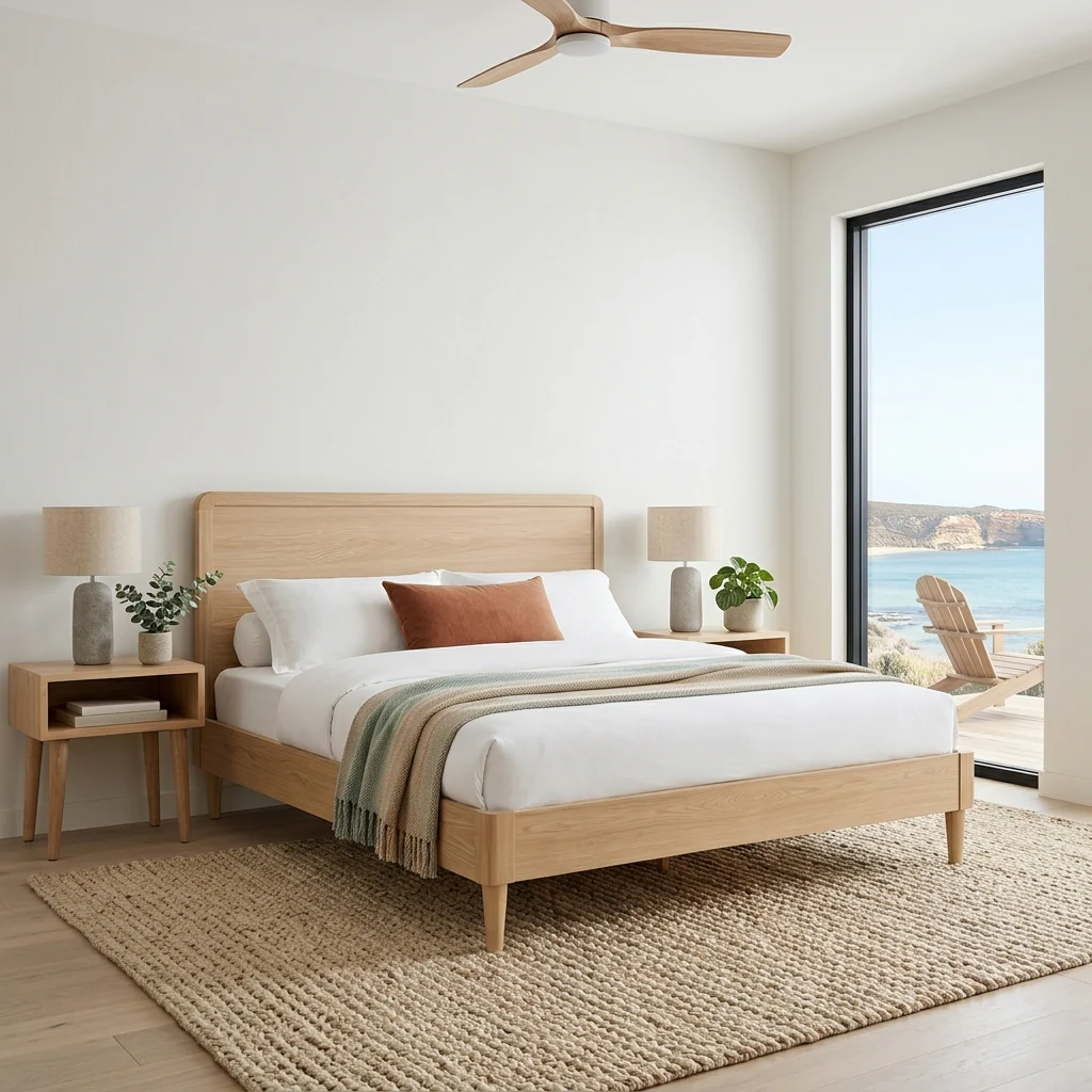 Loft Bed Frame Oak King - Image 2